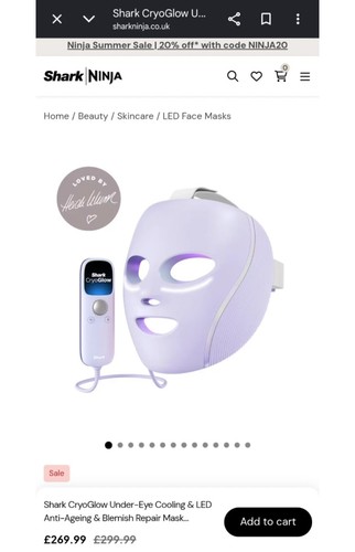 Shark cryoglow led face - shark,