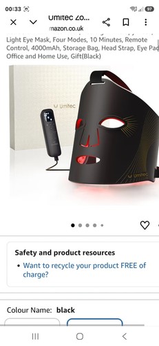 Face mask umitec led facial - umitec,