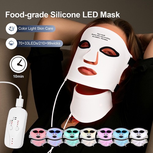 Silicone face neck led mask - neck,