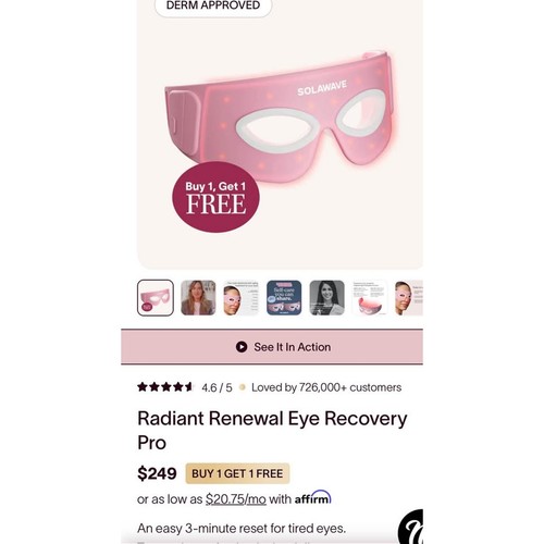 Red light mask solawave - light,