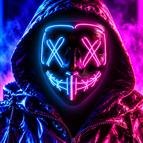 Led halloween purge mask - led,
