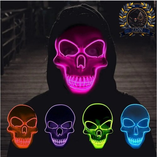 Led skull mask halloween - skull,