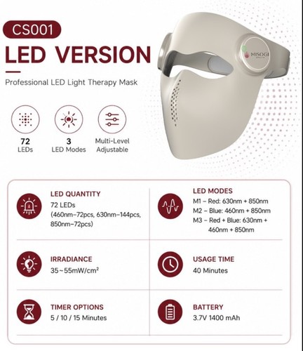 Led face mask red - led, near